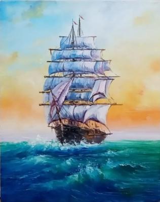 Sailboat in the sea. Miftahutdinov Nail