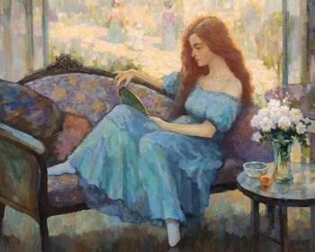 Girl with a mirror (Blue Dress). Volkov Sergey