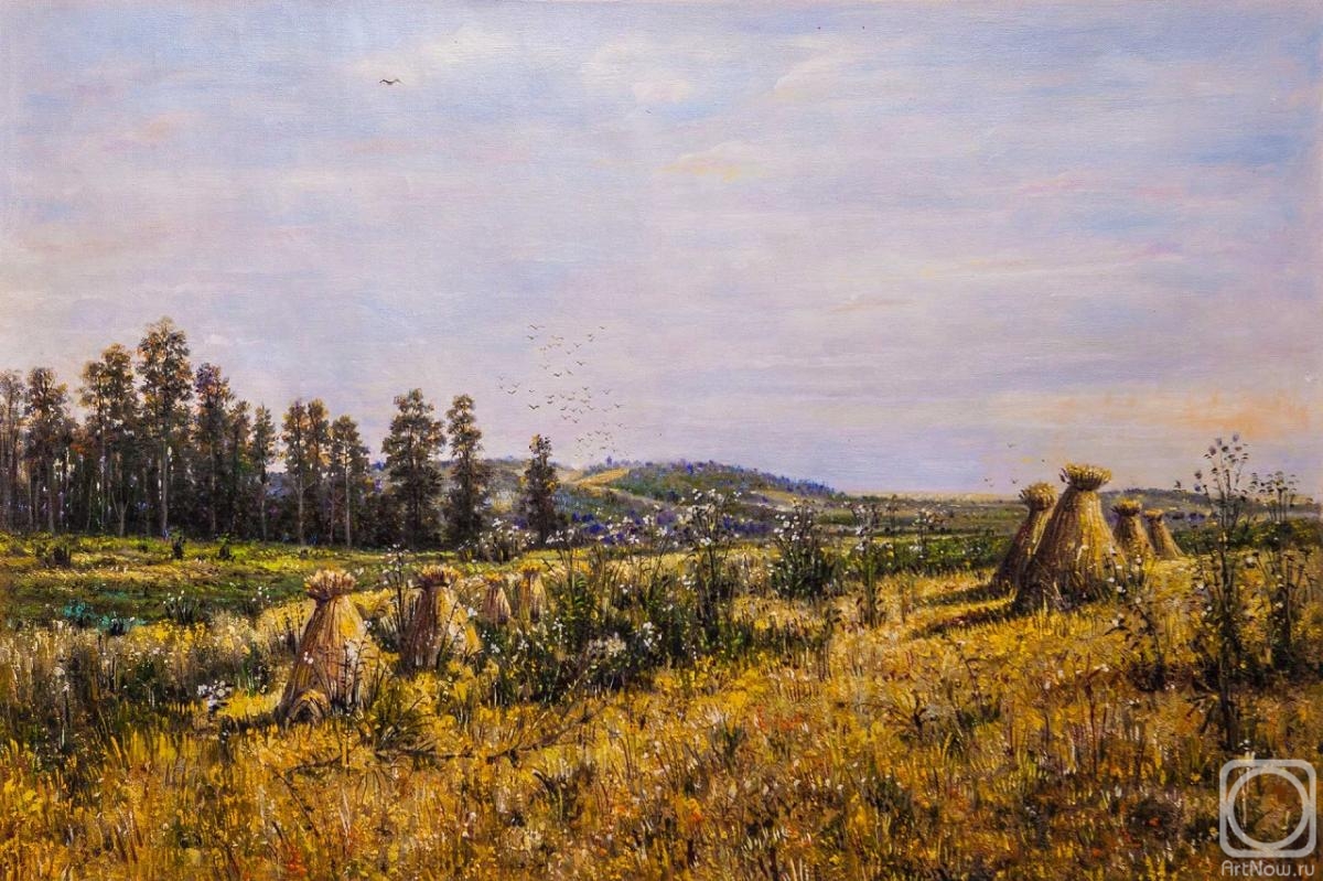 Kamskij Savelij. A copy of Ivan Shishkin's painting. Polesie