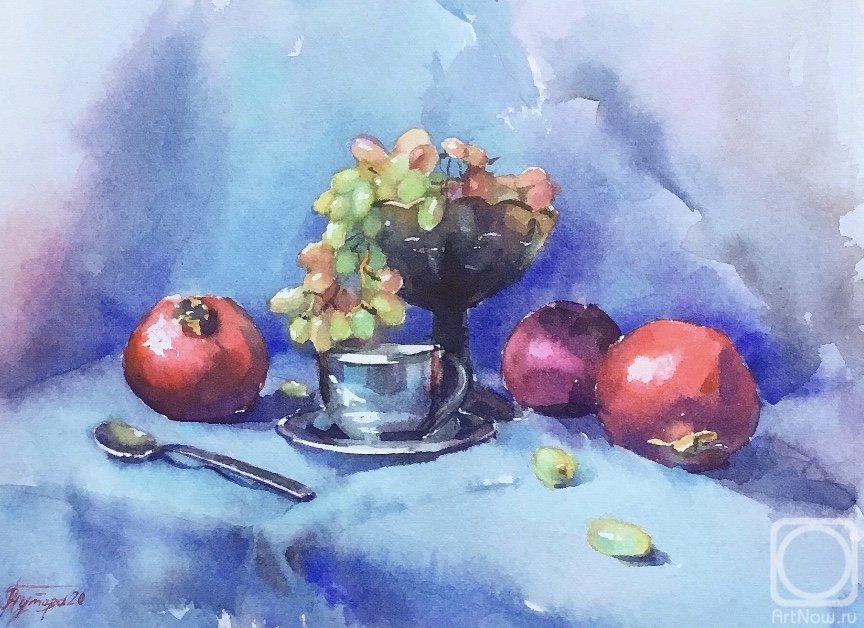 Gnutova Olga. Still life with grapes