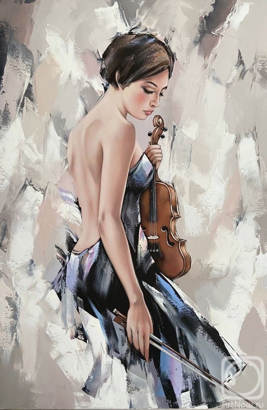 Gunin Alexander. Girl with a violin