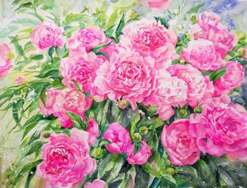 Pink peonies (Flower Wall Decor). Savinova Roza