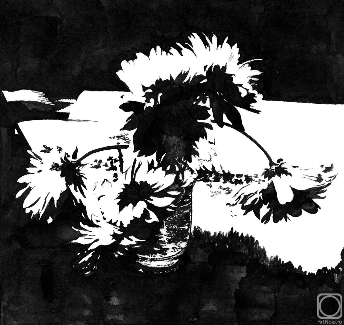 Abaimov Vladimir. Flowers in black