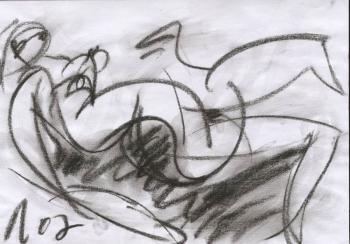 Leda and the Swan (Abstract Nude Art). Volchek Lika
