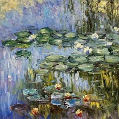 Water lilies , N2, a copy of S. Kamsky's painting by Claude Monet