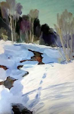 Картина «Речка спит под снегом»