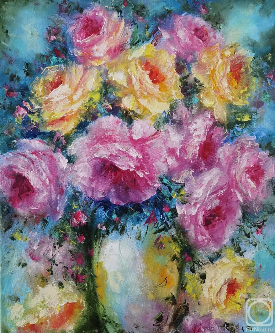 Zorina Irina. Vase with roses