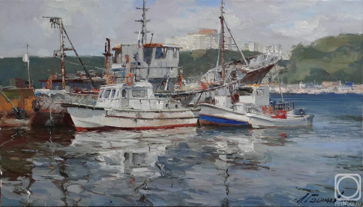 Galimov Azat. Boats at the pier. Vladivostok