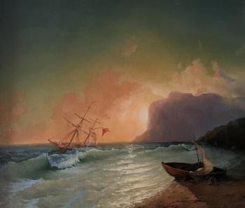 Sunset on the sea (based on Aivazovsky)