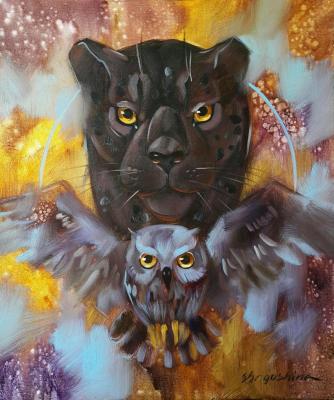 Wake Up Your Totem. Panther and Owl. Shagushina Olga