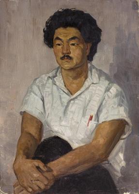 Portrait of an artist from Kalmykia ( ). Filippenko Pyotr