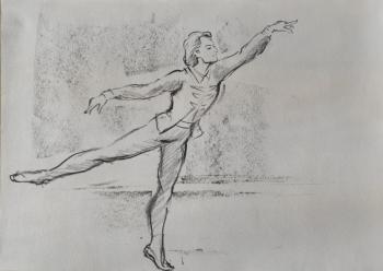 The Prince's arabesque from "The Nutcracker" (Ballet Nutcracker). Malashkina Irina