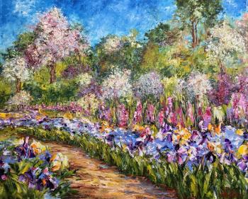 Iris dans les jardins de Monet. Malivani Diana
