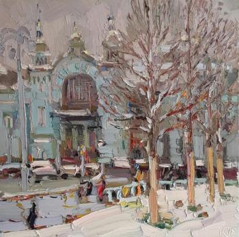 Winter. At the Belorussky railway station