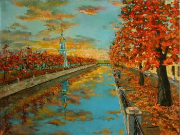 The romance of an autumn sunset. Zerrt Vadim