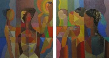 Entering the stage (diptych)