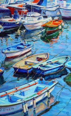 Fishing boats (from the series Spanish boats) (Seapainting). Filippova Ksenia