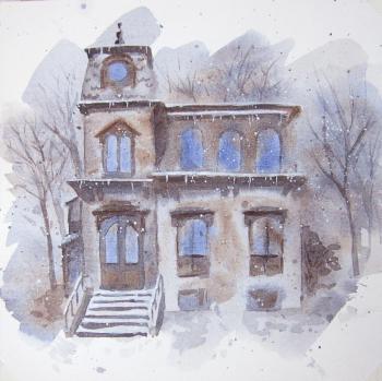 A series of "Little houses". Winter. Zhmakina Elena