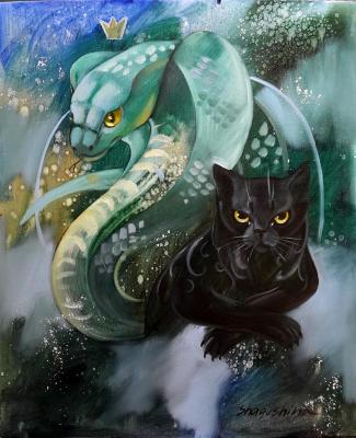 King Cobra and Cat. Awaken Your Totem. Shagushina Olga