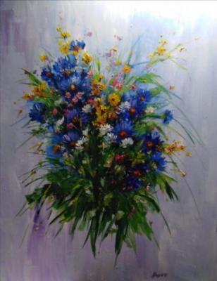 Still life with cornflowers. Miftahutdinov Nail