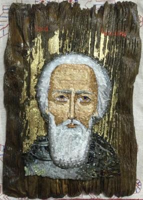 St. Sergius of Radonezh (Mosaic Icon). Izmailova Natalia