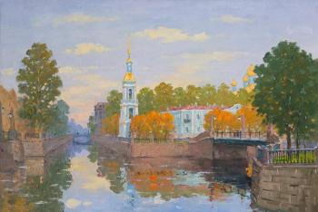 Kryukov canal in summer, Saint Petersburg. Alexandrovsky Alexander