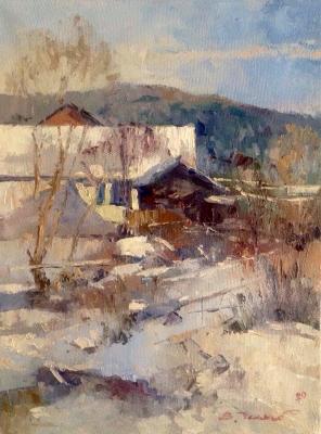 Freezing day (The Landscape Oil Sketch). Chelyaev Vadim