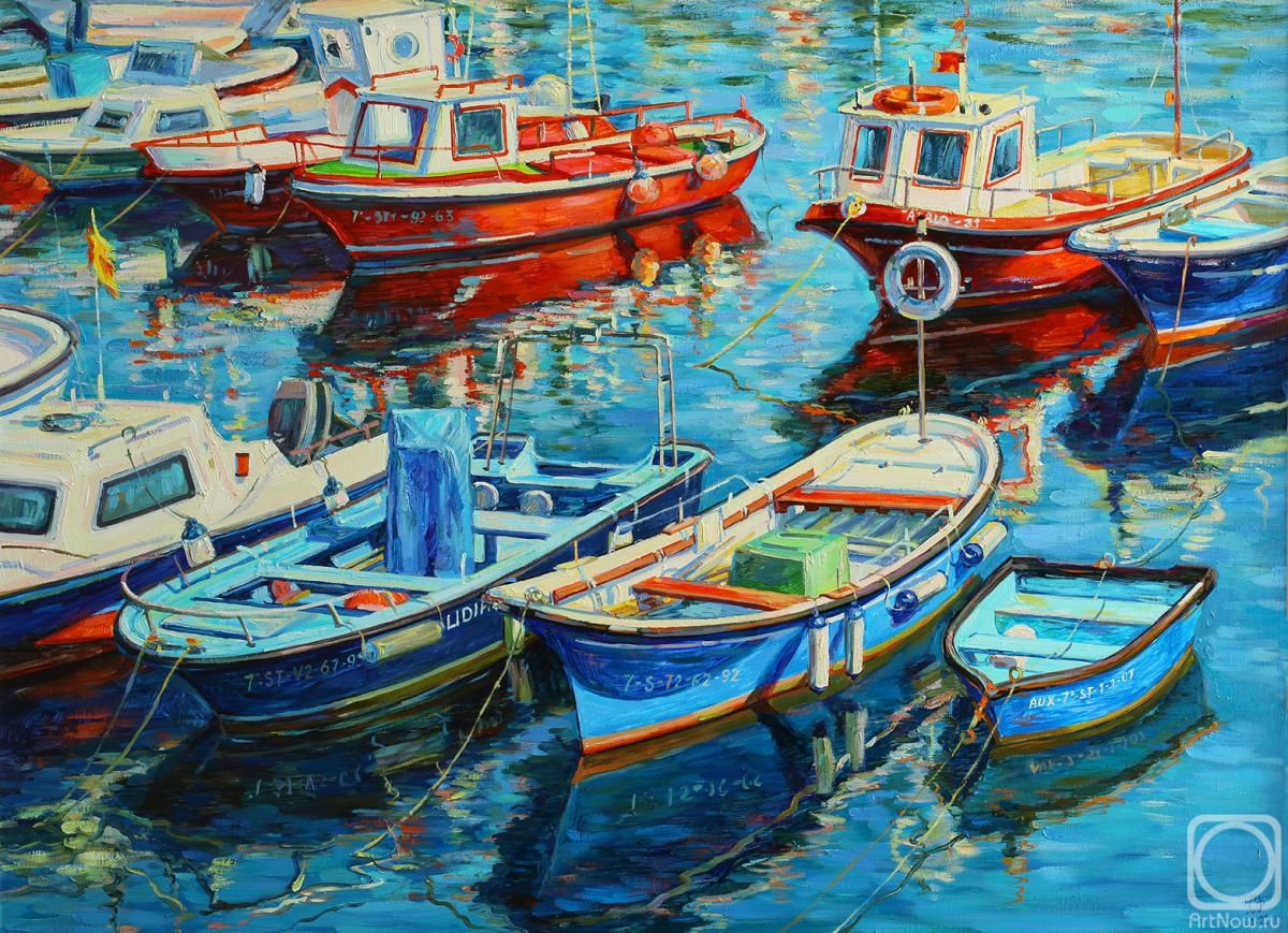 Filippova Ksenia. In the fishing port (from the series "Spanish boats")