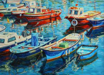 In the fishing port (from the series "Spanish boats"). Filippova Ksenia
