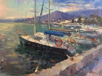 Yalta. Yachts at the pier. Poluyan Yelena