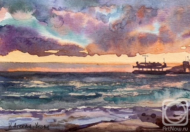 Ageeva-Usova Irina. Sunset and sea