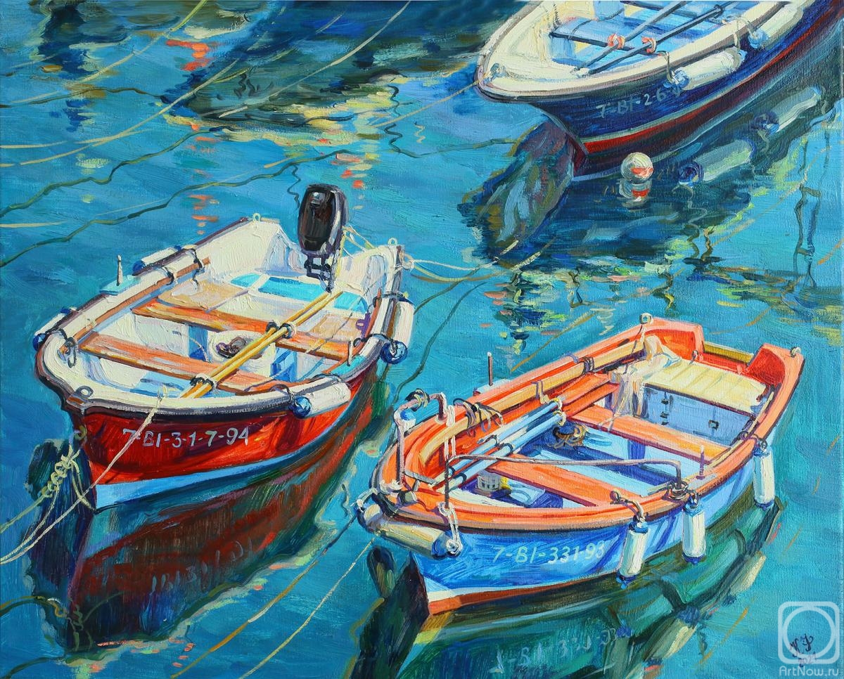 Filippova Ksenia. Boats in the sun (from the series "Spanish boats")