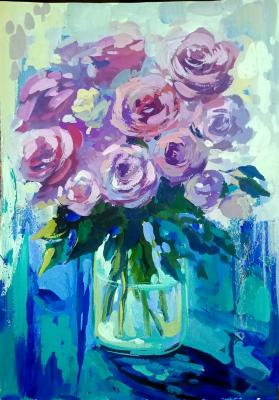 Roses (Still Life In Gouache). Gerasimova Natalia