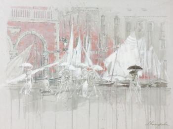 Dreams of Venice (Ladies Under Umbrellas). Komarova Elena