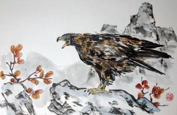 Eagle on a rock. Mishukov Nikolay