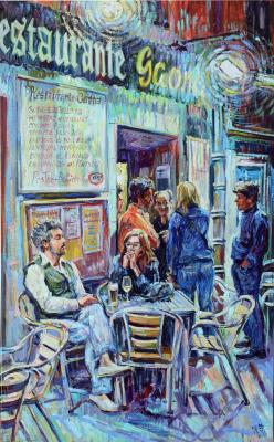 At the Gaona restaurant (from the series "Spanish bars. Spanish Street Nightlife") (Scene In A Restaurant). Filippova Ksenia