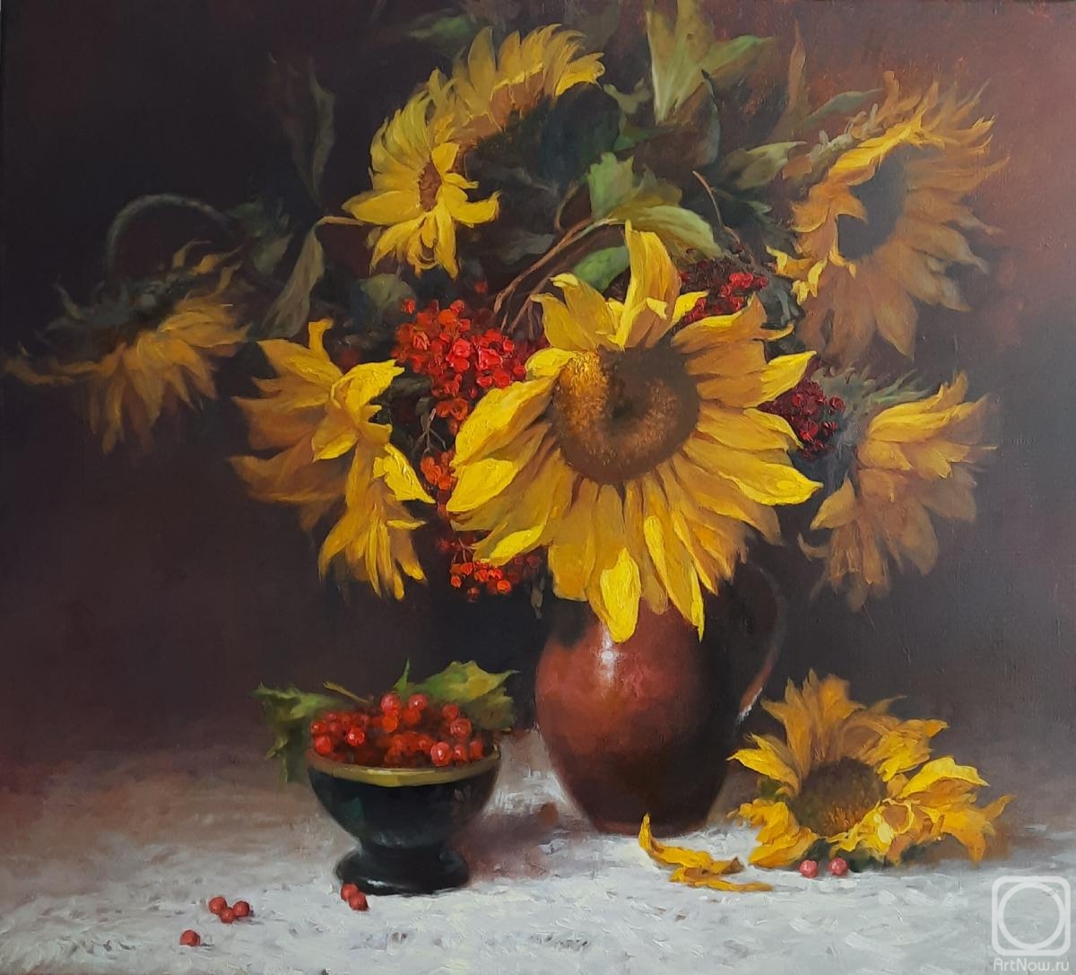 Ryzhenko Vladimir. Still life with sunflowers