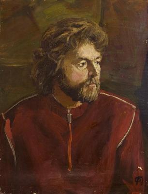 Man in a red shirt (artist). Filippenko Pyotr