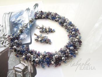Jewelry set "Night silver" (). Lavrova Elena