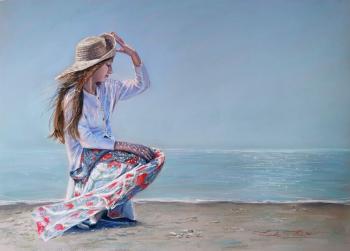Girl on the beach. Kritskaya Linda