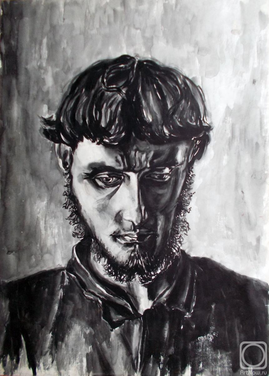 Abaimov Vladimir. Youth (free copy of P. Korin's painting)