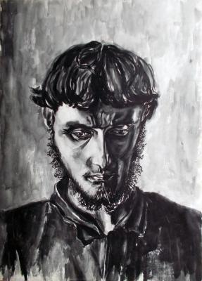 Youth (free copy of P. Korin's painting). Abaimov Vladimir