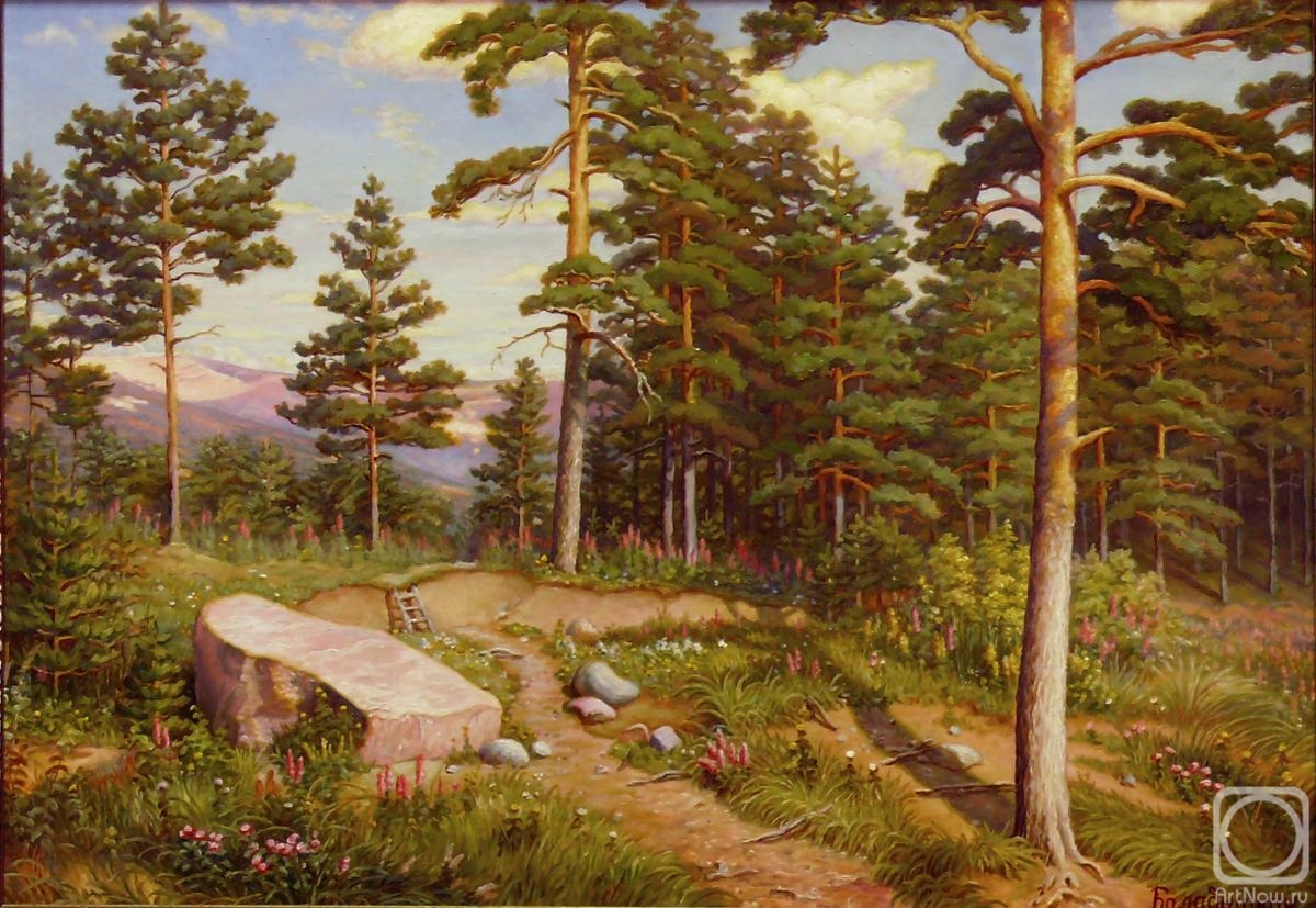 Balabushkin Sergey. Pine trees on the chalk mountains