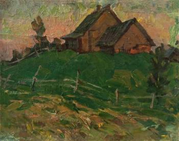 Rural outskirts. Summer evening (Soviet Painting). Belikov Vasilij