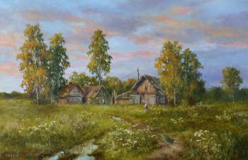 Summer evening in the village. Dorofeev Sergey