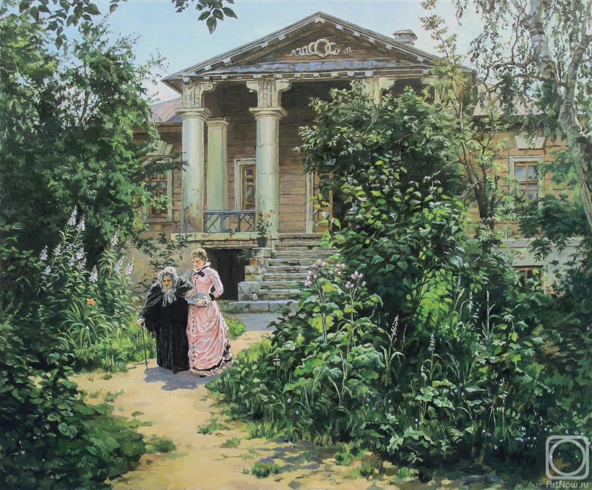 Deynega Tatyana. Copy of the painting by V. Polenov "Grandmother's Garden"
