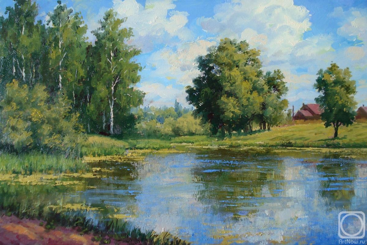Drobinin Alexandr. Pond in the village (copy of B. Shcherbakov)