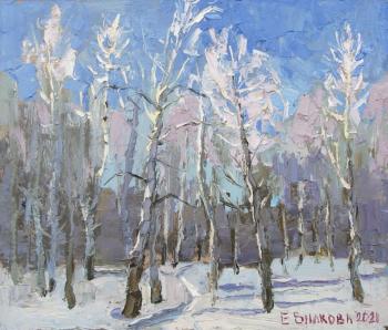 February frost (Birch Wood). Vilkova Elena