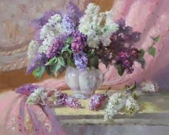 The aroma of lilac (Still Life In Pink Drapery). Rogozina Svetlana