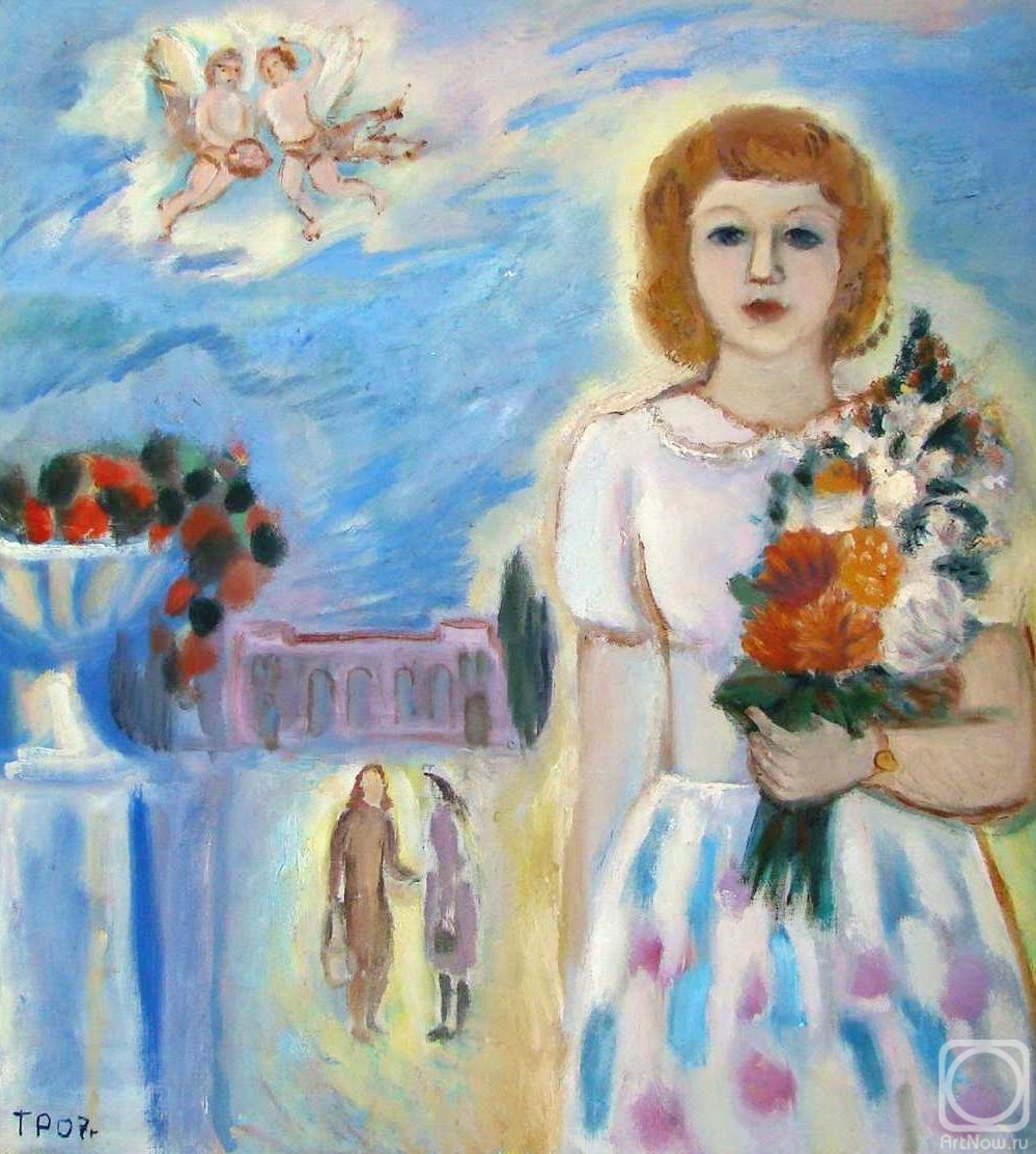 Ryzhova Tatyana. Woman with flowers